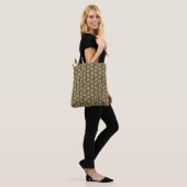 Elegante hondenpoten bruin tote bag (Op model)