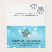 Elegante hondentrimmer | Blue Boke Visitekaartje (Buitenkant ongevouwen)