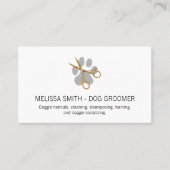Elegante hondentrimmer visitekaartje (Voorkant)