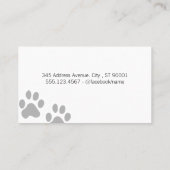 Elegante hondenverzorger Hondenhuis Visitekaartje (Achterkant)