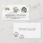 Elegante hondenverzorger Hondenhuis Visitekaartje (Voorkant / Achterkant)