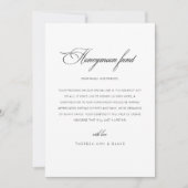 Elegante Honeymoon Fund Enclosure Kaarten (Voorkant)