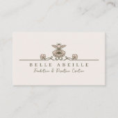 Elegante  Honing Queen Bee Floral QR Code Visitekaartje (Voorkant)