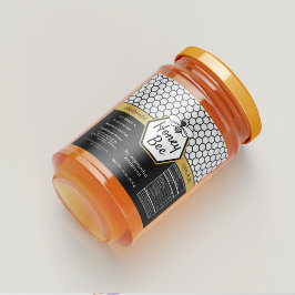 Elegante honingbij bijenbijenbijenbijenbijenhoning likeurfles etiket