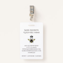 Elegante honingbij en kroonbijen Boerderijen bijen Badge