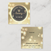  elegante honingbijenkast logo vierkante visitekaartje (Voorkant / Achterkant)