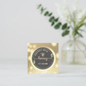  elegante honingbijenkast logo vierkante visitekaartje (Staand voorkant)