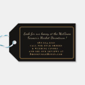 Elegante Honingkruik of Gift Basket Label Bee Popp Cadeaulabel (Achterkant Horizontaal)