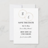 Elegante honingraat foto trouw save the date (Achterkant)