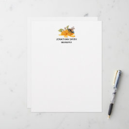 Elegante honingraten met bijen briefhoofd