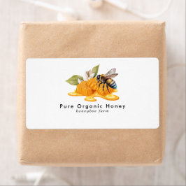 Elegante honingraten met bijenretour etiket