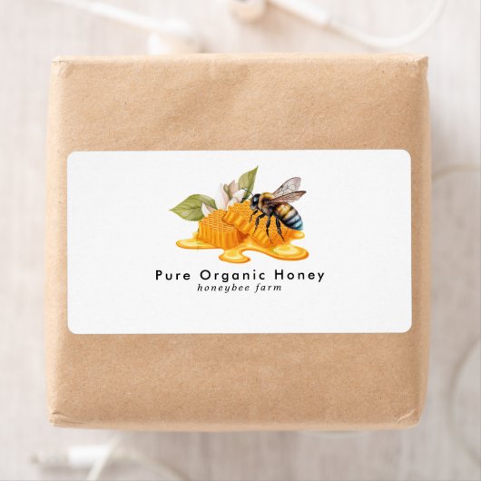 Elegante honingraten met bijenretour etiket (Insitu)