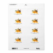 Elegante honingraten met bijenretour etiket (Full Sheet)