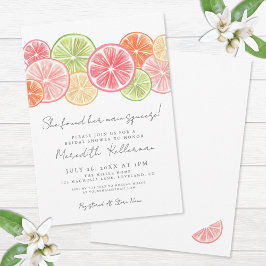 Elegante Hoofd Pers Citrus Bruidsmeisjesfeest Kaart