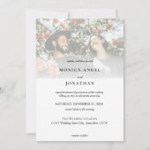 Elegante horizontale fotobruiloft kaart (Voorkant)