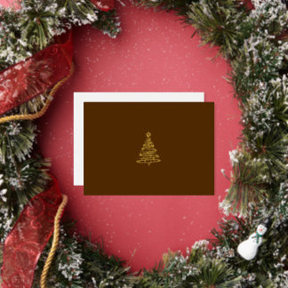 Elegante Horizontale Kerstboom Folie Feestdagenkaart