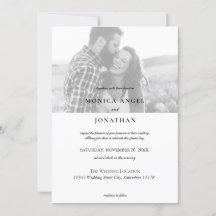 Elegante Horizontale Zwarte & Witte Foto Huwelijk-