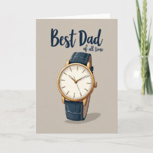Elegante Horloge Vaderdag Kaart