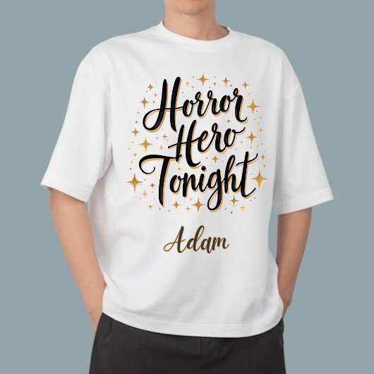 Elegante "Horror Hero Tonight" naam Halloween Trui