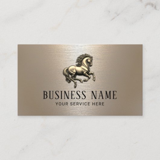 Elegante Horse Logo Equine Training Equestrian Visitekaartje (Voorkant)