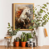 Elegante Horse Modern Decor Waterverf Perfect Poster