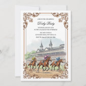 Elegante  Horse Racing Derby Party Kaart (Voorkant)