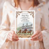 Elegante  Horse Racing Derby Party Kaart