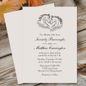 Elegante Horse Rustic Country Westerne bruiloft Kaart