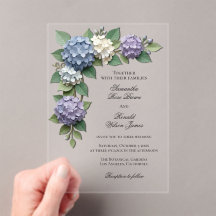 Elegante Hortensia Bloemen Acryl Trouwfeest