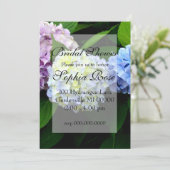 Elegante hortensia bloemenbruiloft kaart (Staand voorkant)