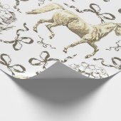 Elegante hortensia bogen beige wit toilet cadeaupapier (Hoek)