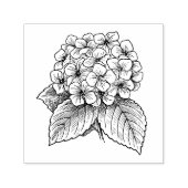 Elegante hortensia en bladeren bloemenboeket  zelfinktende stempel (Design)