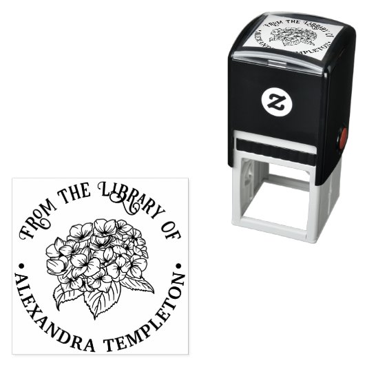 Elegante Hortensia en Bladeren Zelfinktende Stempel (In situ)