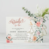 Elegante Hortensia | Horizontale Bruiloftssalon Kaart (Staand voorkant)