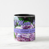 Elegante hortensia tuin roze paarse bloemenfoto mok (Midden)