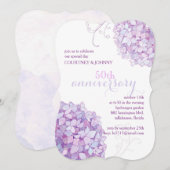 Elegante Hortensia's 50-jarig Huwelijksjubileum Fe Kaart (Voorkant / Achterkant)