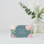 Elegante hortensia's bruiloft register Kaarten (Staand voorkant)