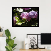 Elegante Hortensia's Poster (Thuiskantoor)