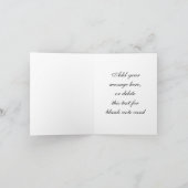 Elegante Hot Pink en Black Bedankt Kaarten (Binnen)