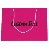 Elegante Hot Pink en Black Script Text Sjabloon Groot Cadeauzakje (Voorkant)