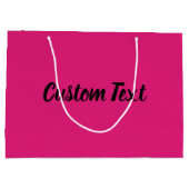 Elegante Hot Pink en Black Script Text Sjabloon Groot Cadeauzakje (Achterkant)