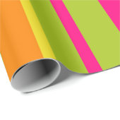 Elegante hot pink, limoengroen, diep Sinaasappel s Cadeaupapier (Rol Hoek)