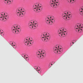 Elegante hot roze geometrische patroon Girly Chic Tissuepapier (Detail)
