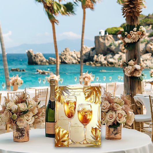 Elegante Hot Tropic vergulde gouden signatuur dran Poster