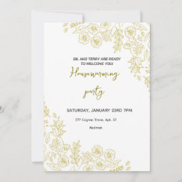 Elegante housewarming party uitnodiging