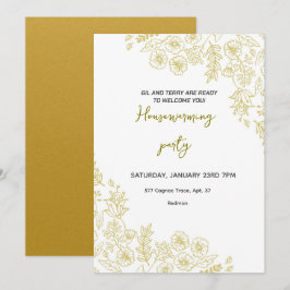 Elegante housewarming party uitnodiging