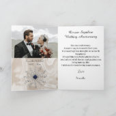 Elegante Houten 45e Huwelijksverjaardag Kaart (Binnen)