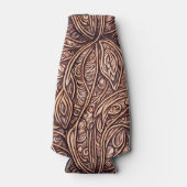 Elegante houten bladeren uitgebeiteld flesjeskoeler (Voorkant)