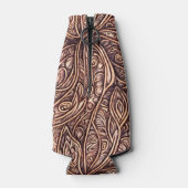 Elegante houten bladeren uitgebeiteld flesjeskoeler (Achterkant)