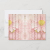 Elegante houten bloem getextureerde bruiloft Kaart (Achterkant)